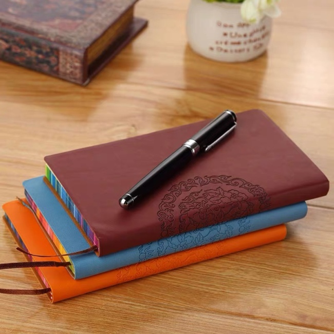 Оптовый пользовательский блокнот дневник красочный ноутбук в твердом переплете модный блокнот из искусственной кожи A6