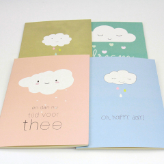 Cute Clouds Customized Printed High Quality Günstiger Preis Schulpapier Cover Swing Notebook