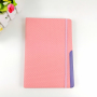 Cuaderno rosado del diario de la lechería del cuero del paño de la venta al por mayor del proveedor de China A5 con la carpeta