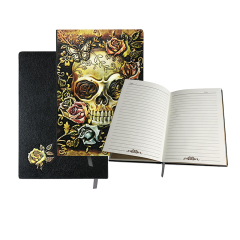 Skull  Perfect Binding Paper Hard Cover Halloween Notebook