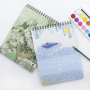 Sprial Notebook Water Color A4 Custom Printed Sketchbook Personalized High Quality Supplier