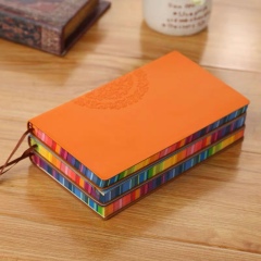 Venta al por mayor, cuaderno personalizado, diario, cuaderno de tapa dura colorido, cuaderno de cuero Pu de moda A6