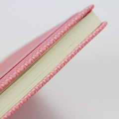 Cahier de journal laitier en cuir de tissu A5 en gros de fournisseur rose de la Chine avec liant