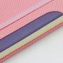Cuaderno rosado del diario de la lechería del cuero del paño de la venta al por mayor del proveedor de China A5 con la carpeta