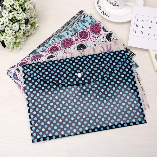 PP File Bag with Button