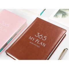 2022 China Pink Поставщик оптовой продажи A5 Perfect Binding PU Leather Dairy Planner Notebook
