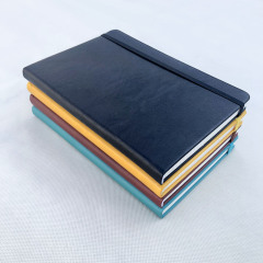 Cuaderno de tapa dura de cuero PU con logotipo de color personalizado superior 2021 con banda elástica