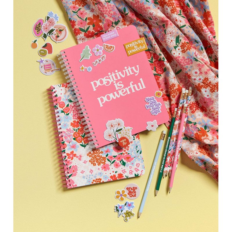 High Quality Hot Sale Paper Cover Colorful Custom Summer Flower Students Spiral  Notebook