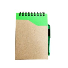 A5 Top-Spiral Print Paper Cover Индивидуальный спиральный ноутбук с логотипом и ручкой