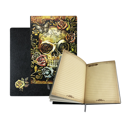 Skull  Perfect Binding Paper Hard Cover Halloween Notebook