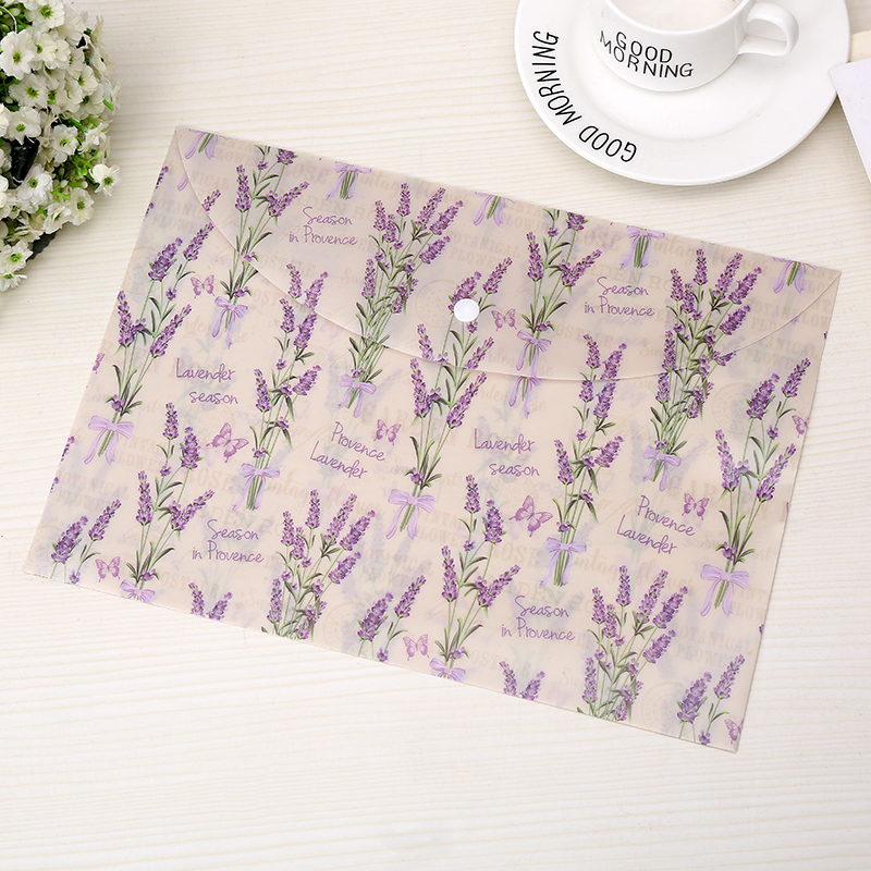  A4 Size PP File Poly Envelope with Snap Button Closure