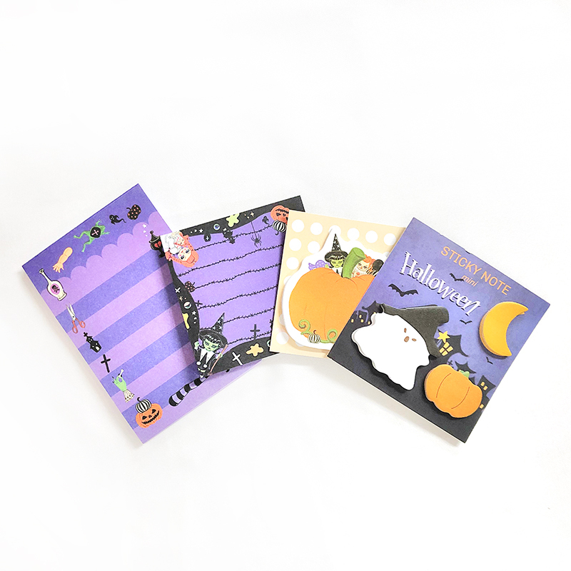 Multi-style Pet Memo Index ECO-Friendly Cute Halloween Sticky Notes Memo Pad