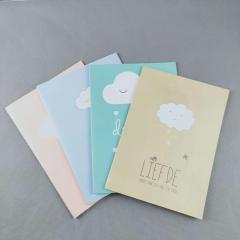 Cute Clouds Customized Printed High Quality Günstiger Preis Schulpapier Cover Swing Notebook