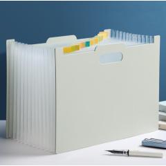 Regenbogenfarbe A4 PP-Kunststoff 24-Taschen Erweiterbarer Datei-Organizer-Füllordner für Büroschulbedarf