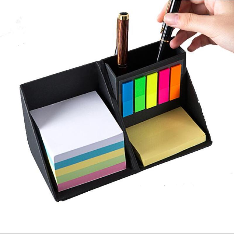 Planificador de bloc de notas de papel de oficina de PET multicolor con impresión personalizada, conjunto de combinación de almohadillas de notas adhesivas