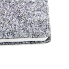 Carnet de notes à couverture souple en feutre de laine avec bande élastique