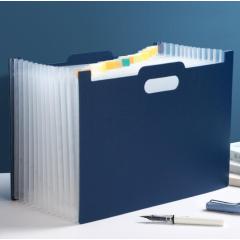 Regenbogenfarbe A4 PP-Kunststoff 24-Taschen Erweiterbarer Datei-Organizer-Füllordner für Büroschulbedarf