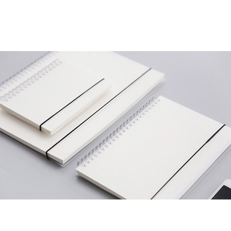 Transparent Hardcover Spiral Office Writing Diary Subject Notebooks