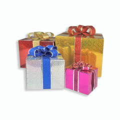 Boîte-cadeau d'emballage de Noël en carton de papier mat personnalisé de luxe en gros