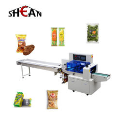 Flow Automatic Clip Snickers bar Sealing Machines Packing Machinery