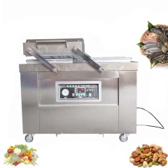 مزدوجة حالة العمودي السدادة الأسماك الجافة التلقائي فراغ آلة التعبئة والتغليف فراغ