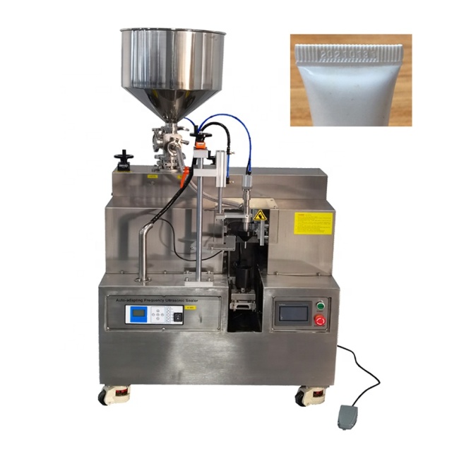 Automatic manual Cosmetic plastic tube paste filling machine and sealing machine