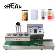 Plastic Round Bottle Capping Cans Continuous Induction Bottle Sealer Aluminum Foil Film Sealing Machine