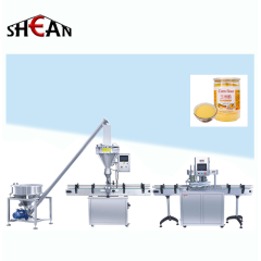 عالية السرعة التلقائي زجاجة صغيرة جرة الطحين الفلفل الحار الملح التوابل بروتين الحليب مسحوق القهوة ملء خط آلة التعبئة