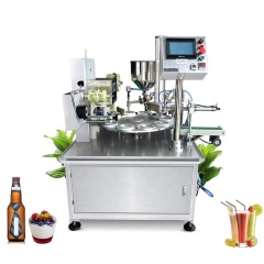 Automatic good quality rotary yoghurt cup filling sealing packing machine Automatic good quality rotary yoghurt cup filling sealing packing machine