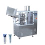 The factory produces shampoo and hand cream tube filling and sealing machine