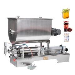 U type tomato Cream Honey Chocolate Sauce paste filling machine with mixer
