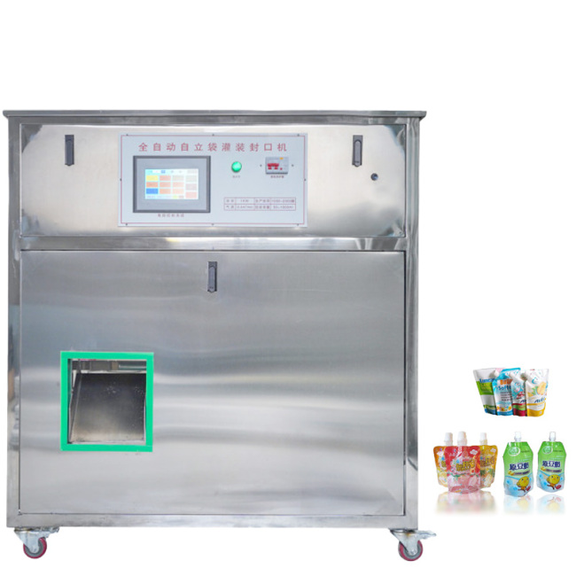 High quality liquid water milk mango juice filling spout pouch filling machine