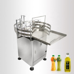 Round turntable Bottle Unscrambler Table Machine for food Packaging Line