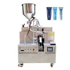 Semi automatic Desktop cosmetic liquid paste cream plastic soft tube filling and sealing machine