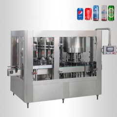 Carbonated drinks can filling 3 in 1 can filling production line beer canning machine