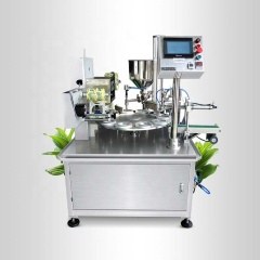 Rotating nut cup sealing machine yogurt cup filling sealing machine
