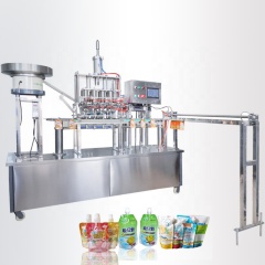 Liquid Stand up Spout Pouch Bean Soy Milk Beverage Soft Drinks Yogurt filling and sealing machine