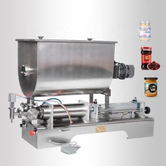 U type tomato Cream Honey Chocolate Sauce paste filling machine with mixer