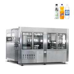 Best Choice Automatic Water Kombucha Cider Canning Line / Carbonated Beverage Soft Drink Can plastic cover water bottel line