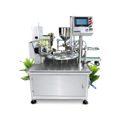 Automatic good quality rotary yoghurt cup filling sealing packing machine