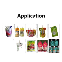Automatic bag spout pouch filling and sealing machine for liquid water milk oil beverage juce paste cream honey sauce