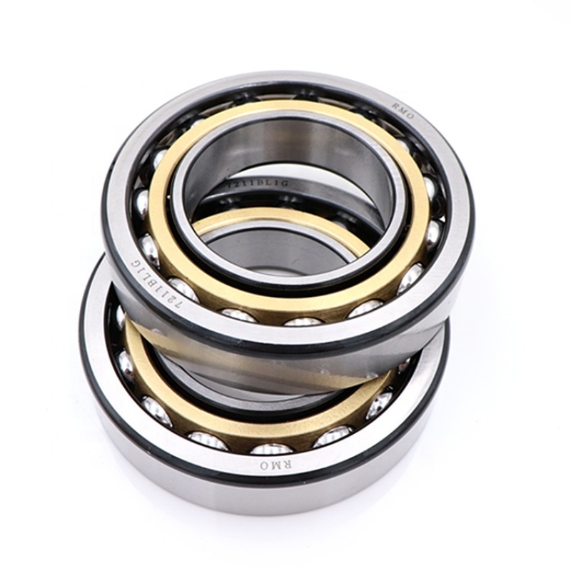 7211B brass cage angular contact ball bearing 7211 roller bearing 55*100*21mm for turbine