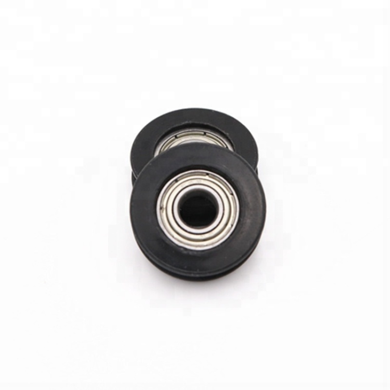 Free samples small plastic pulleys R4zz pulley black polea for sliding door cabinet