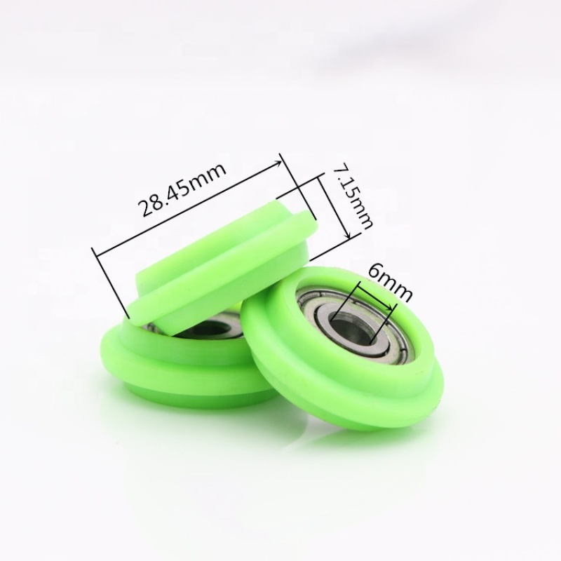 factory supply roller wheels nylon pulley wheels with bearings 608Z 626zz plastic rollers