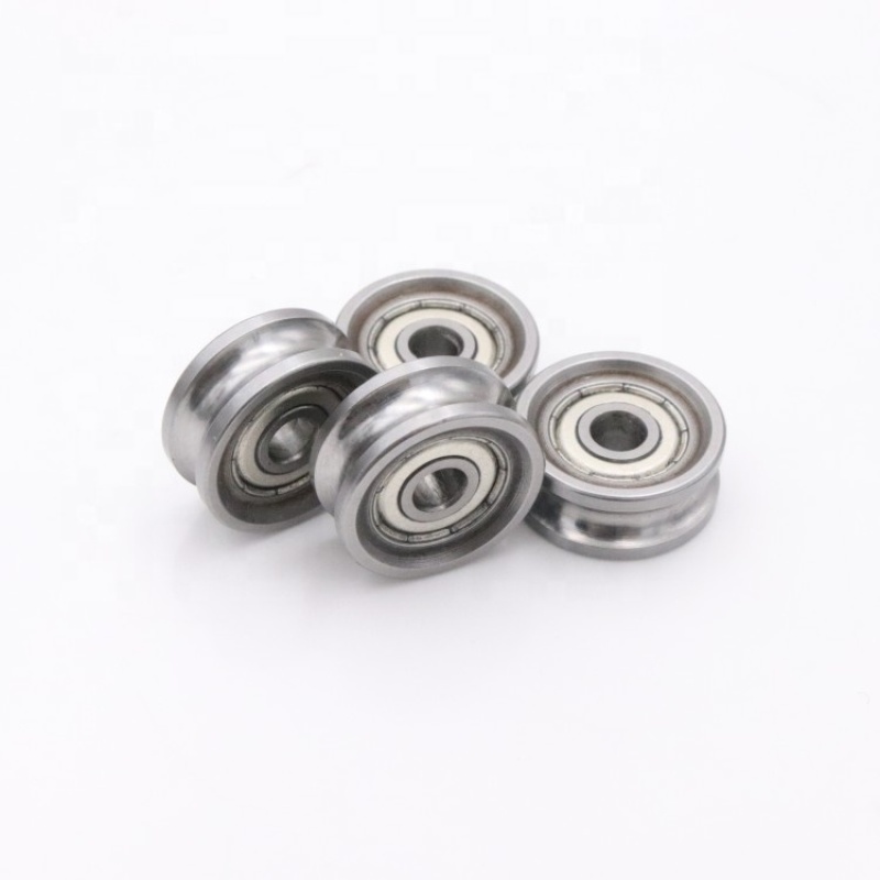 4*16.5*7 mm chrome steel bearing U groove track roller wheel