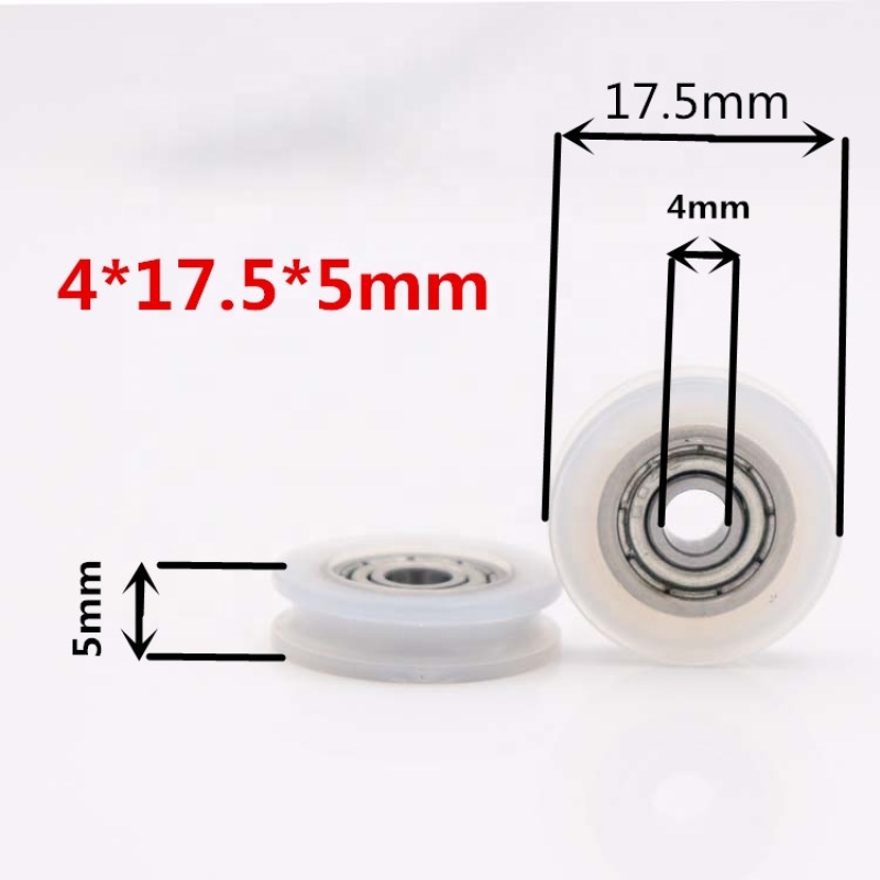 4-17.5-5mm 604 U groove Small plastic pulley  mini pulley nylon pulley