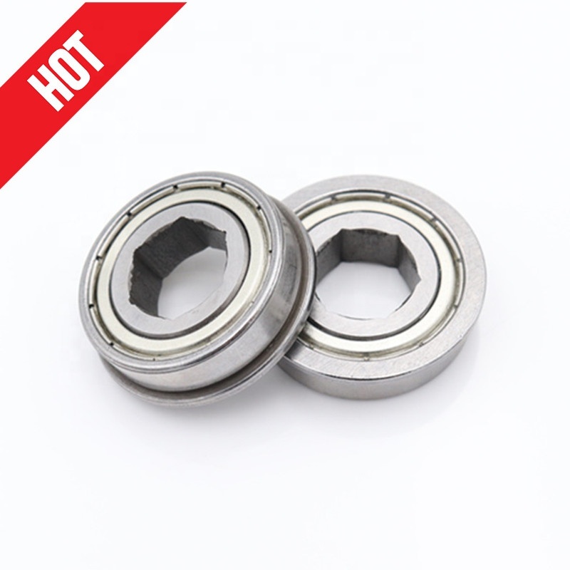 0.5 inch hex bore ball bearing 1/2 inch Hex ID Shielded Flanged Bearing FR8ZZ for robot arm bearing