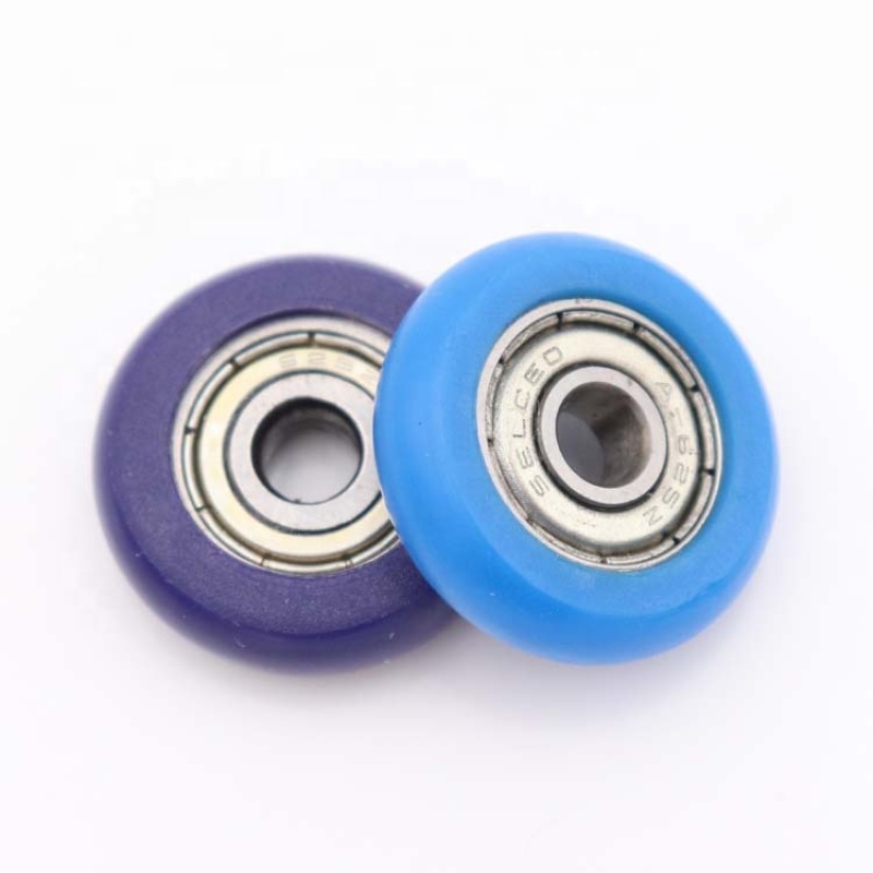 R groove nylon pulley wheel roller  size 5*22.8*6.8mm bearing 625zz roller wheel mini nylon pulley