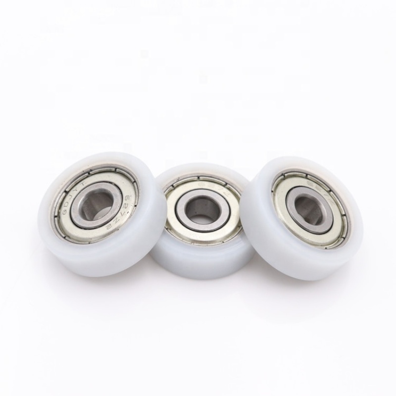 608 nylon bearing plastic roller tracks skate wheel bearing pulley plastic wheel
