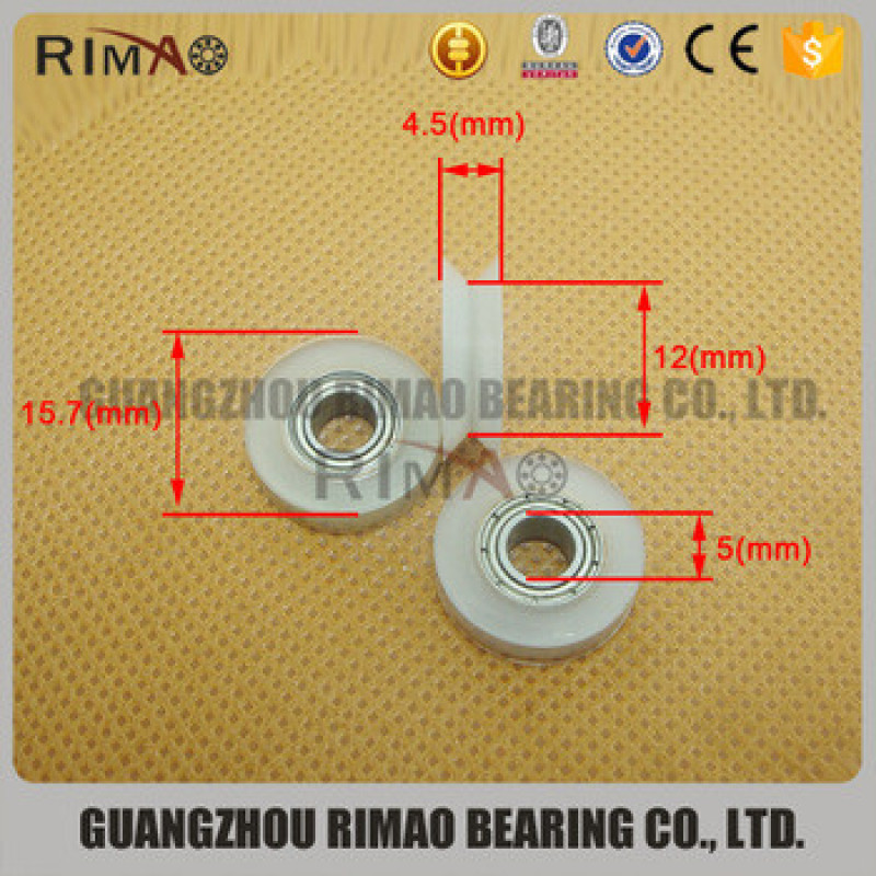 5-15.7-4.5mm MR105zz bearing V groove nylon plastic pulley small pulley for sale